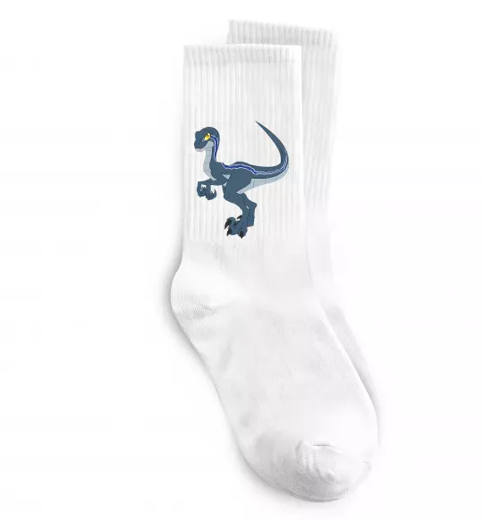 Шкарпетки Підступний динозавр Білий фото