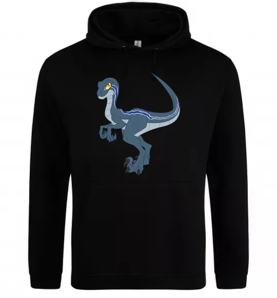 Чоловіча толстовка (худі) Підступний динозавр Чорний фото