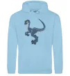 Чоловіча толстовка (худі) Підступний динозавр Блакитний фото