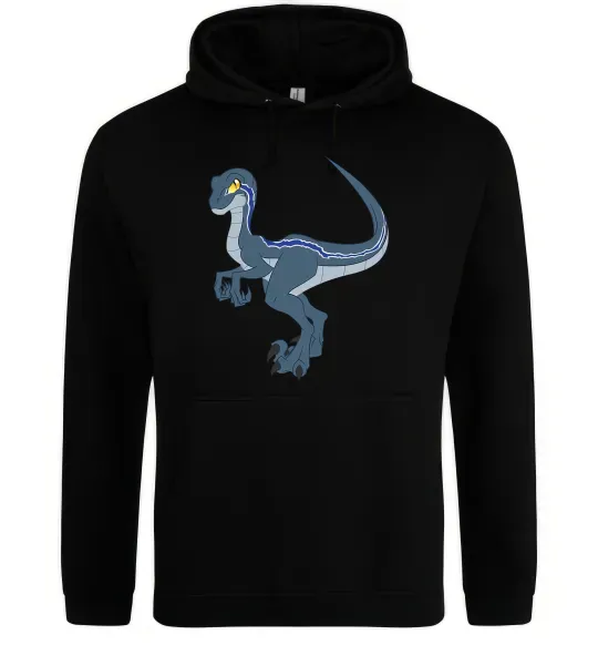 Женская толстовка (худи) Підступний динозавр Черный фото