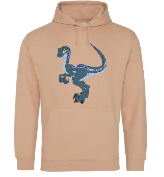Женская толстовка (худи) Підступний динозавр Песочный фото
