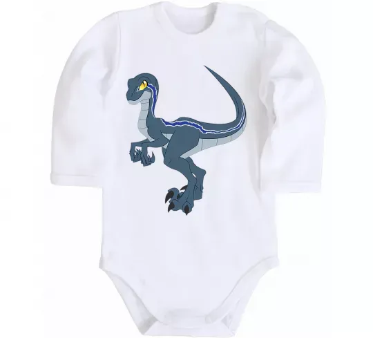 Детский боди Підступний динозавр Белый фото