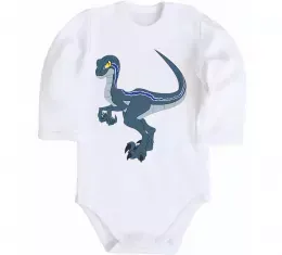 Детский боди Підступний динозавр Белый фото