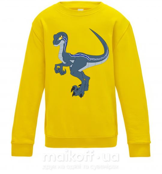 Дитячий світшот Коварный динозавр Сонячно жовтий фото