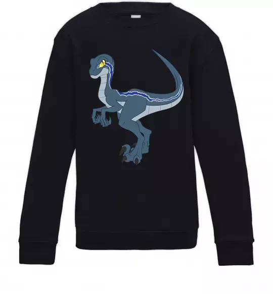 Дитячий світшот Підступний динозавр Чорний фото