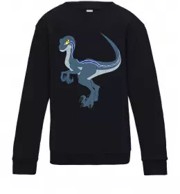 Детский Свитшот Підступний динозавр Черный фото