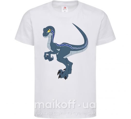 Детская футболка Коварный динозавр Белый фото