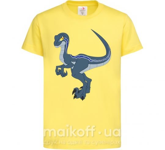 Дитяча футболка Коварный динозавр Лимонний фото