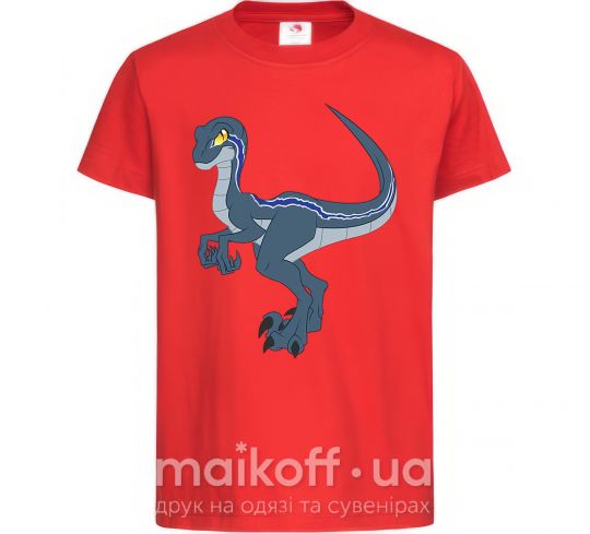 Детская футболка Коварный динозавр Красный фото