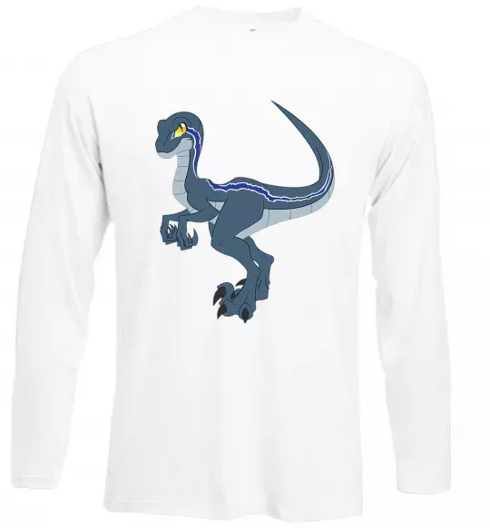 Лонгслів Підступний динозавр Білий фото