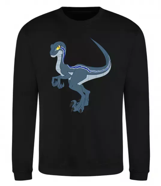 Світшот Підступний динозавр Чорний фото