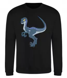 Свитшот Підступний динозавр Черный фото