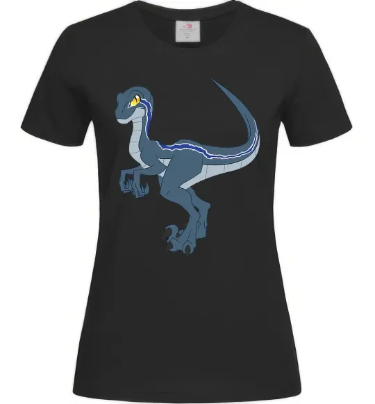 Женская футболка Підступний динозавр Черный фото