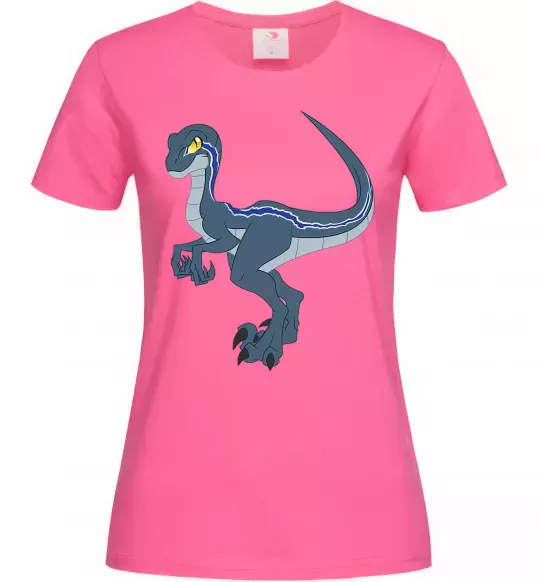 Женская футболка Підступний динозавр Ярко-розовый фото