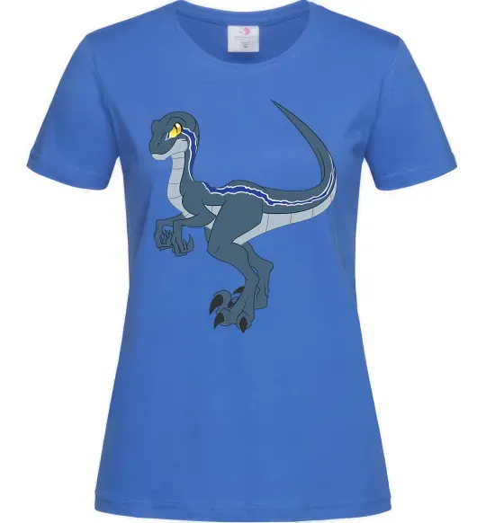 Женская футболка Підступний динозавр Ярко-синий фото