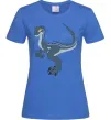 Женская футболка Підступний динозавр Ярко-синий Женская футболка Підступний динозавр Ярко-синий фото