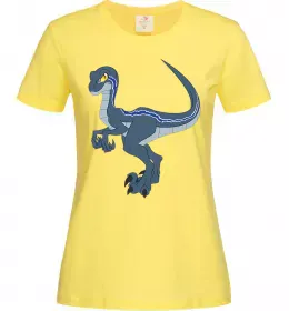 Женская футболка Підступний динозавр Лимонный фото