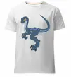 Мужская премиум футболка Підступний динозавр Белый фото