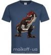 Мужская футболка Красный динозавр Темно-синий фото