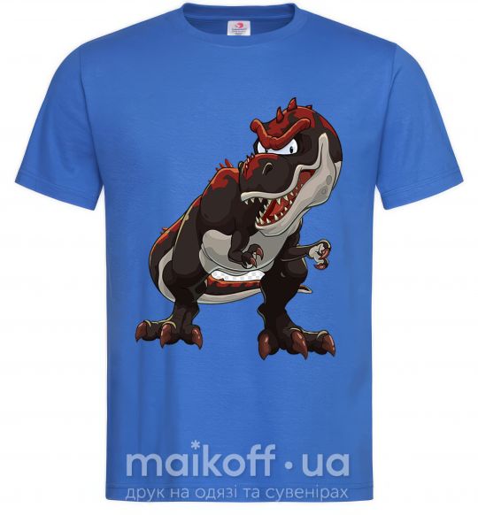 Чоловіча футболка Красный динозавр Яскраво-синій фото