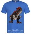Мужская футболка Красный динозавр Ярко-синий фото