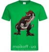Мужская футболка Красный динозавр Зеленый фото