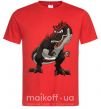 Мужская футболка Красный динозавр Красный фото