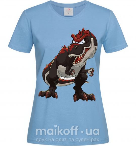 Жіноча футболка Красный динозавр Блакитний фото