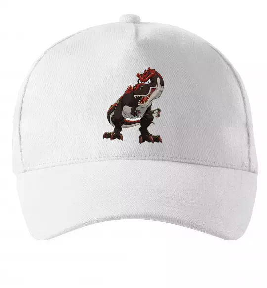 Кепка Червоний динозавр Білий фото