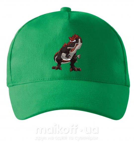 Кепка Красный динозавр Зеленый фото