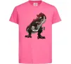Детская футболка Червоний динозавр Ярко-розовый фото
