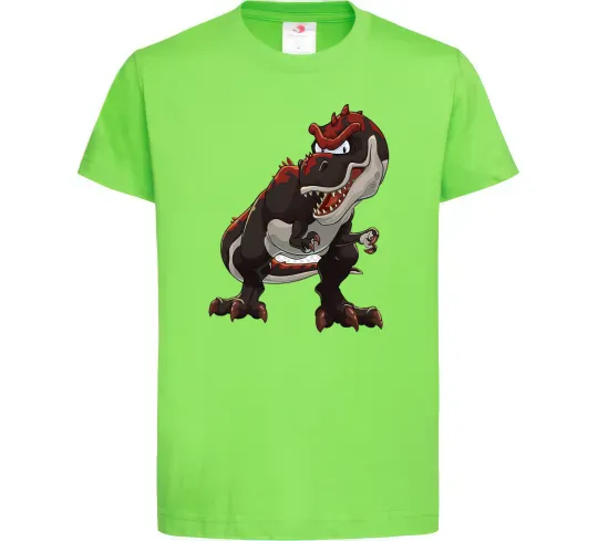 Детская футболка Червоний динозавр Лаймовый фото