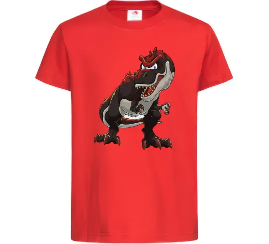 Детская футболка Червоний динозавр Красный фото