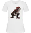 Жіноча футболка Червоний динозавр Білий фото