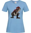 Жіноча футболка Червоний динозавр Блакитний фото