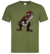 Чоловіча футболка Червоний динозавр Оливковий Чоловіча футболка Червоний динозавр Оливковий фото