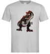 Чоловіча футболка Червоний динозавр Сірий Чоловіча футболка Червоний динозавр Сірий фото