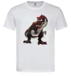 Чоловіча футболка Червоний динозавр Білий Чоловіча футболка Червоний динозавр Білий фото