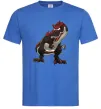 Чоловіча футболка Червоний динозавр Яскраво-синій Чоловіча футболка Червоний динозавр Яскраво-синій фото