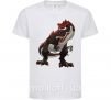 Детская футболка Красный динозавр Белый фото