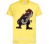 Детская футболка Красный динозавр Лимонный фото
