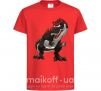 Детская футболка Красный динозавр Красный фото