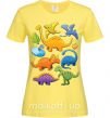 Жіноча футболка Little dinos art Лимонний фото
