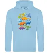 Чоловіча толстовка (худі) Little dinos art Блакитний фото