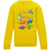 Детский Свитшот Little dinos art Солнечно желтый фото