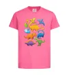 Детская футболка Little dinos art Ярко-розовый фото
