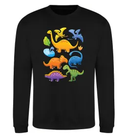 Світшот Little dinos art Чорний фото