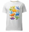 Чоловіча преміум футболка Little dinos art Білий фото
