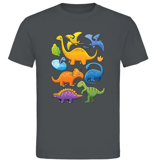 Мужская футболка Little dinos art Графит фото
