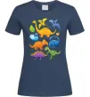 Женская футболка Little dinos art Темно-синий Женская футболка Little dinos art Темно-синий фото